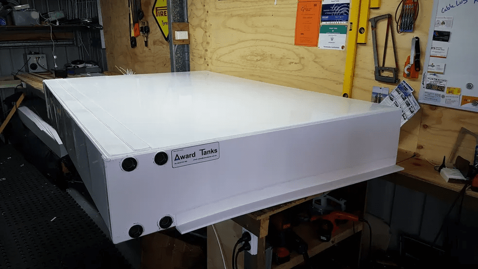 Custom Award Tanks water tank in the workshop