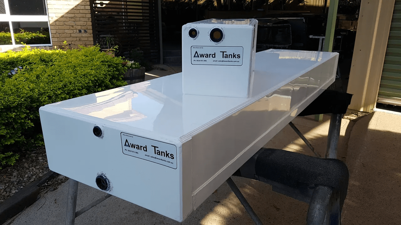 Award Tanks water tanks displayed outdoors